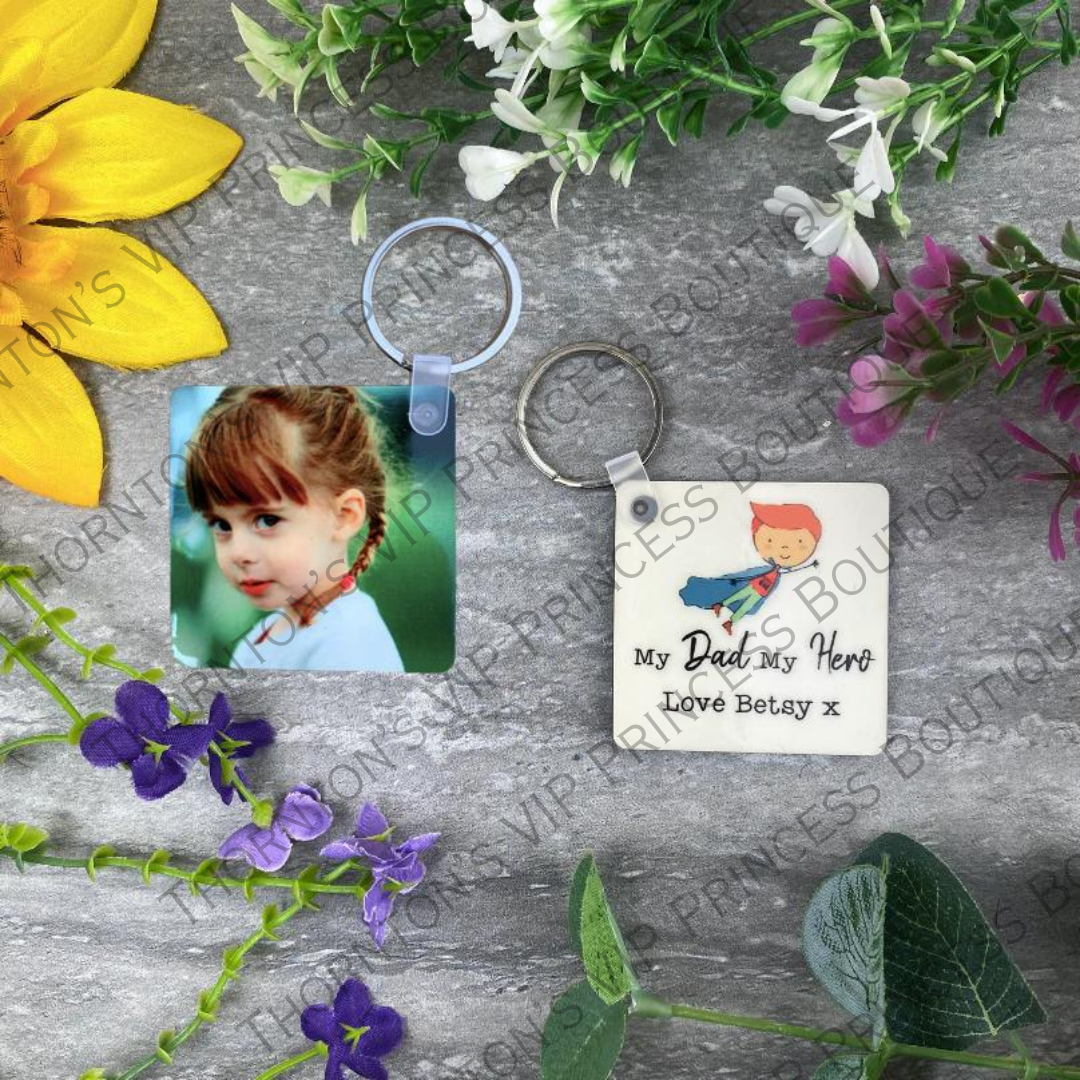 My Dad My Hero Keyring