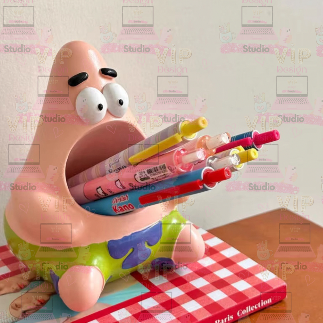 Cute Cartoon Character Pen & Makeup Brush Holder – Fun Desk or Vanity Organiser in 3 Designs
