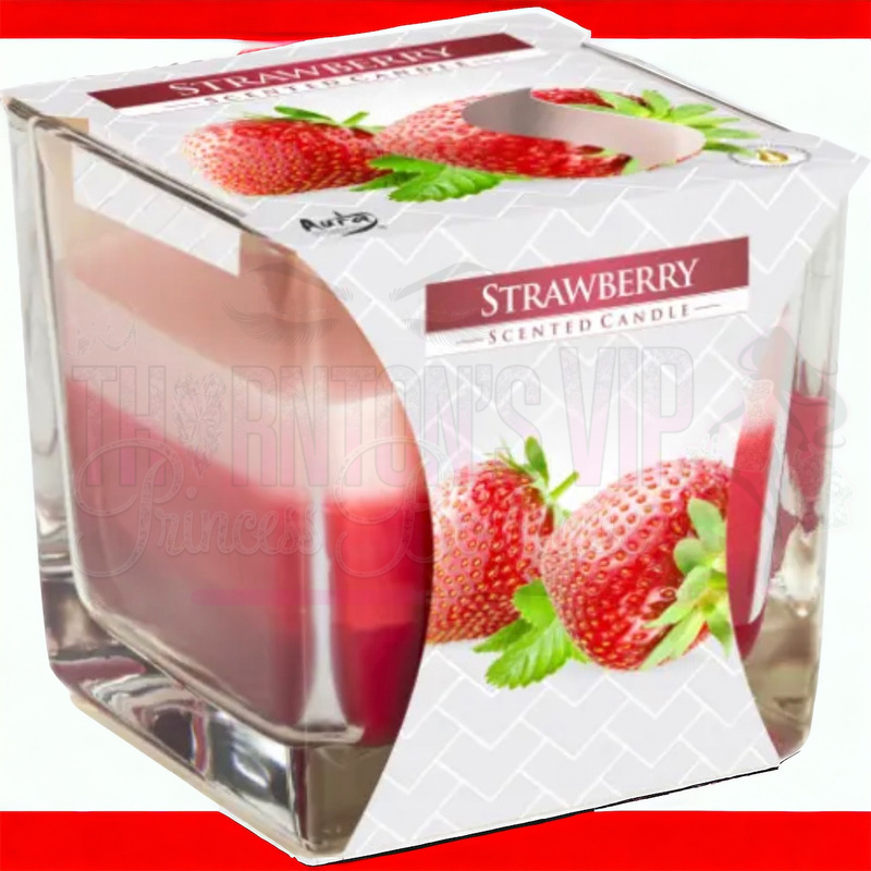 Large Glass Square Double Wick Candles - Different Scents