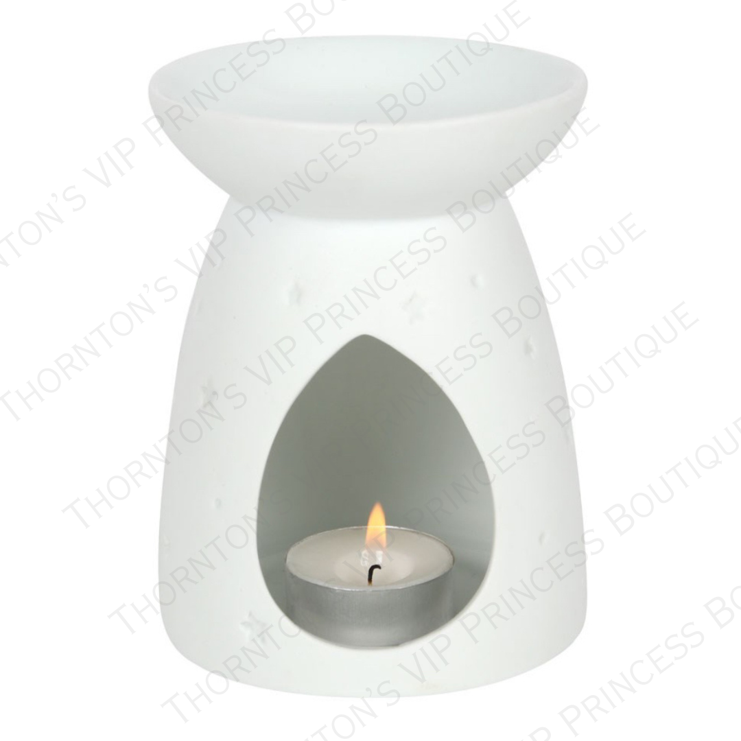 White Ceramic Angel Wings Oil Burner