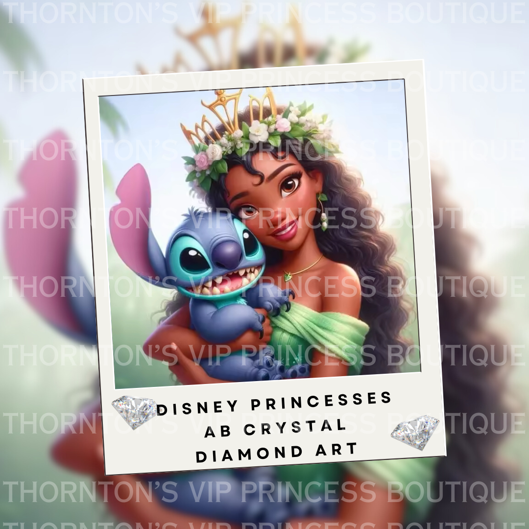 Themed Princess & Blue Monster Love AB Crystal Diamond Art