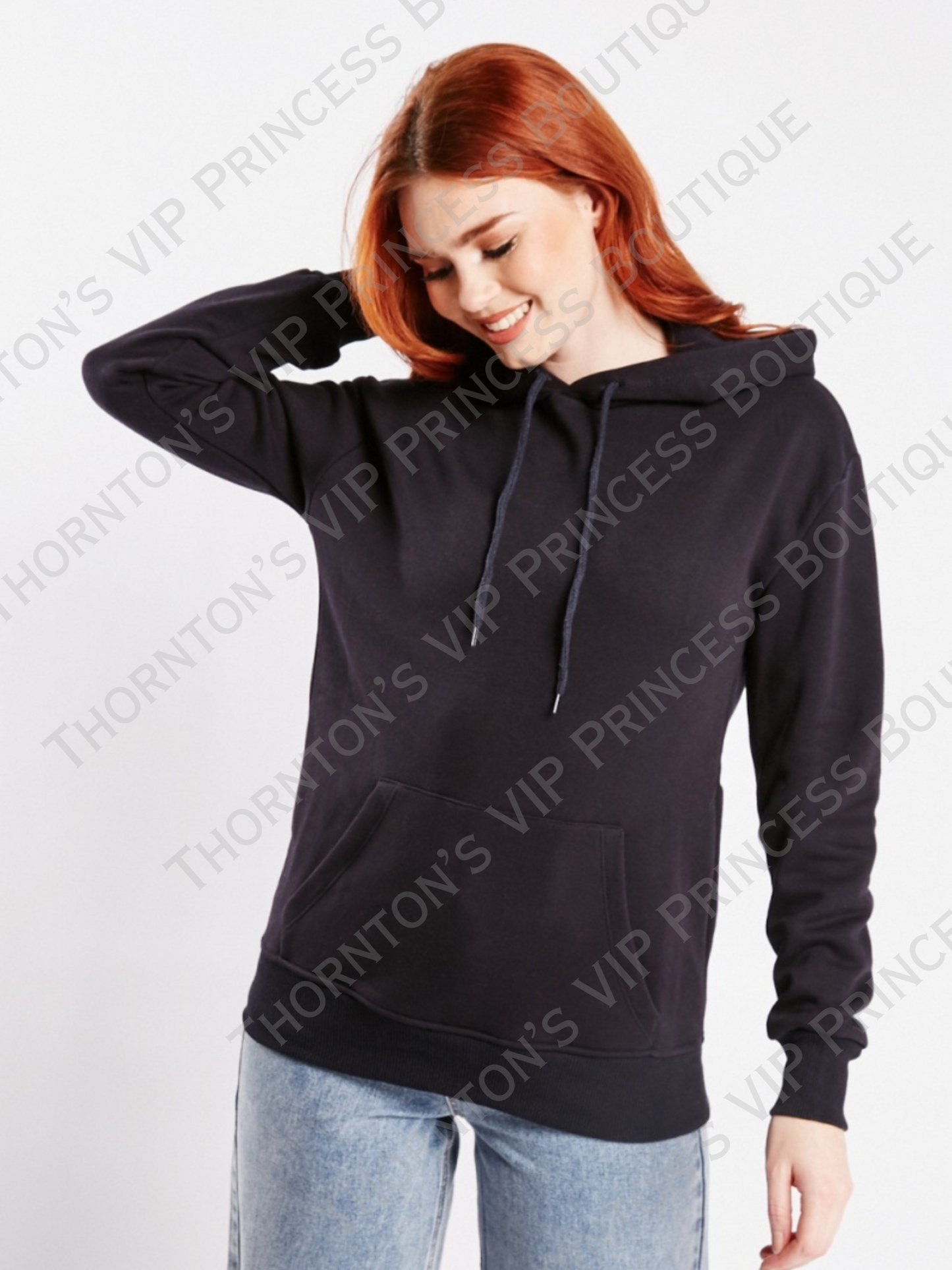 Casual Drawstring Neck Hoodie