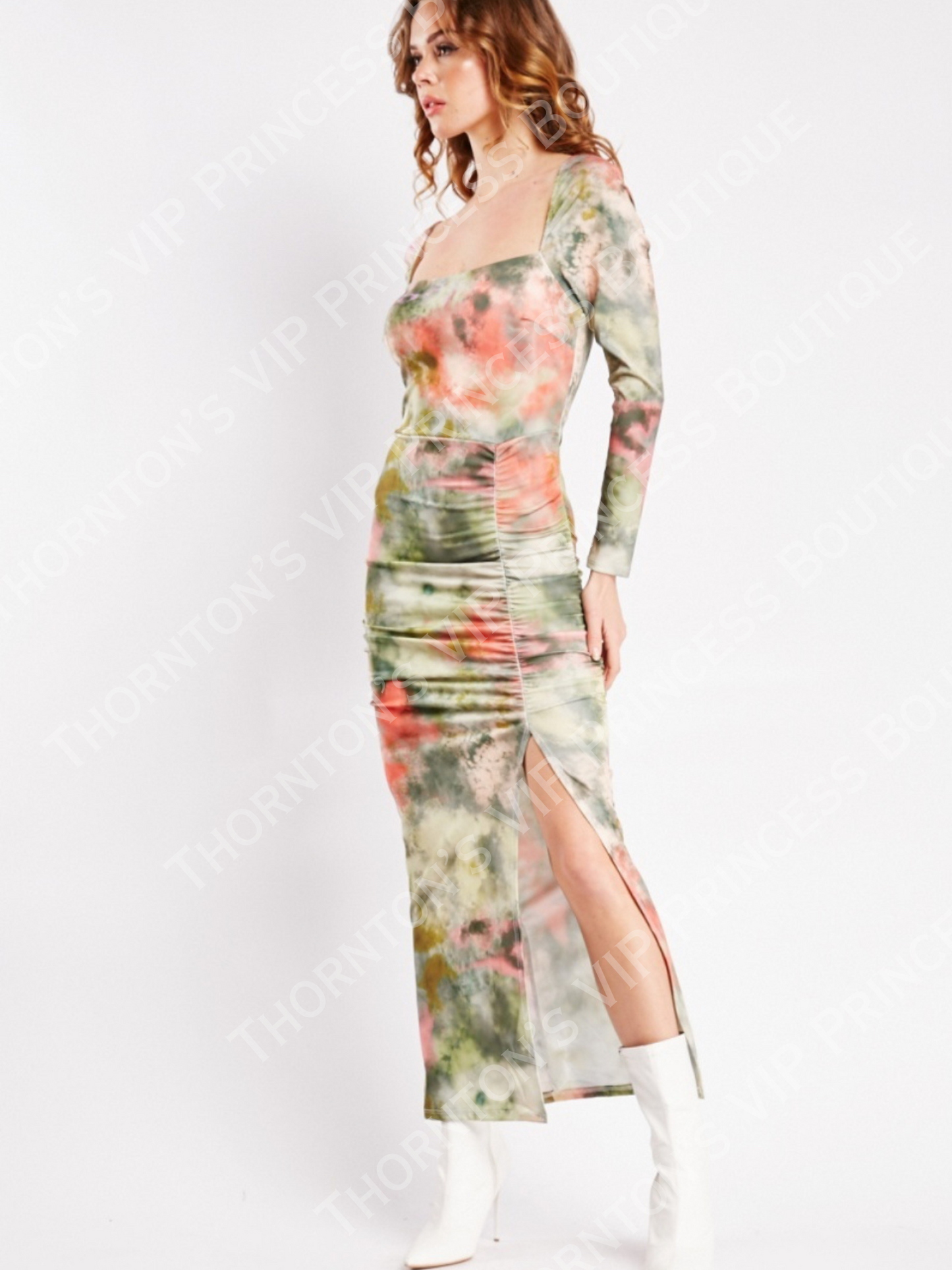 The Dyed Print Maxi Dress