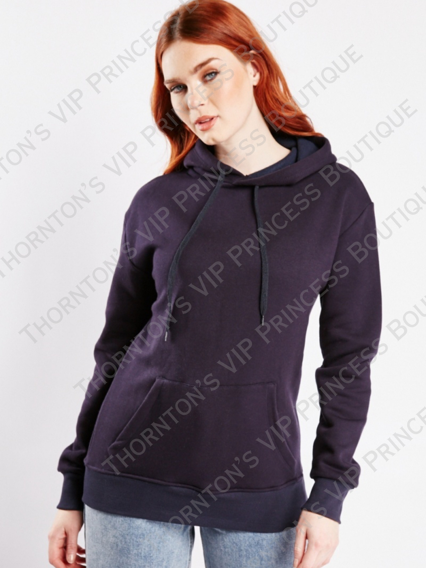 Casual Drawstring Neck Hoodie
