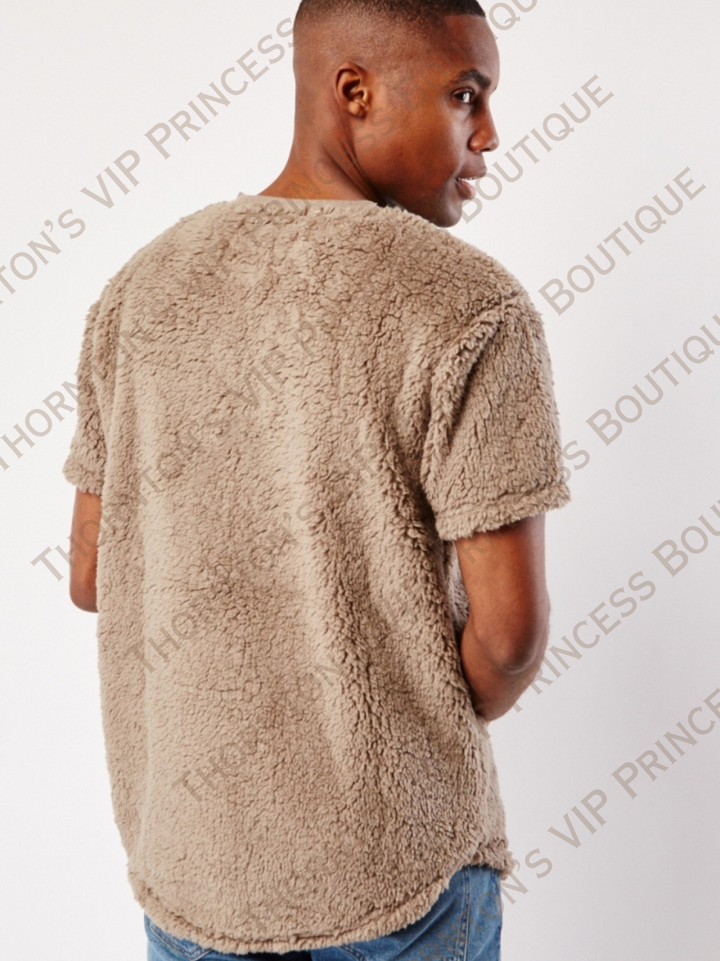 Men’s Short Sleeve Borg Top