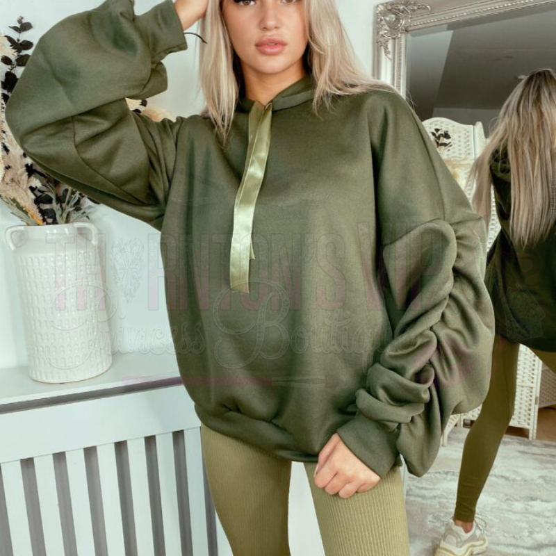 Ava Ruched Sleeved Hoodies