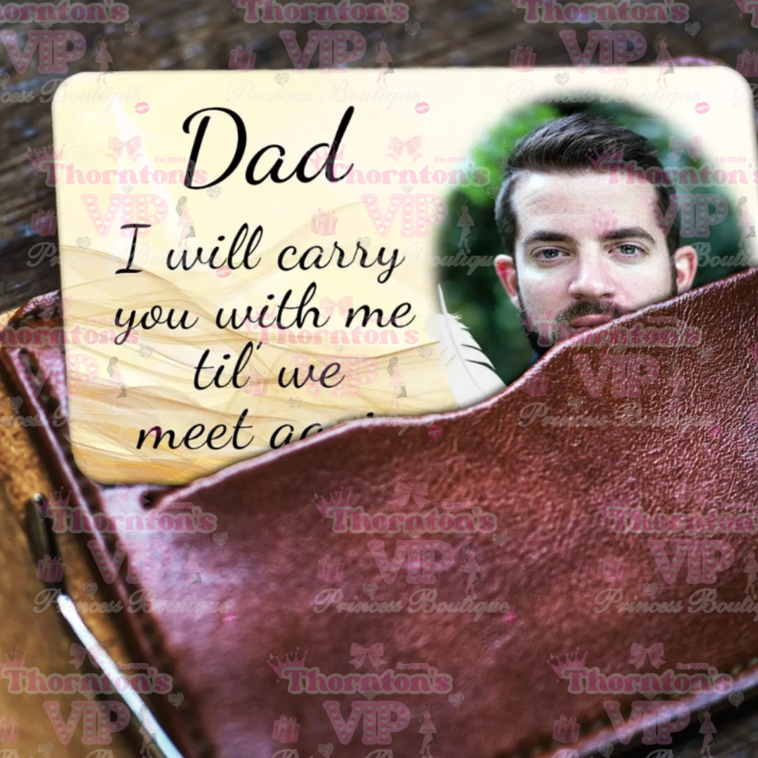 Personalised Memorial Until We Meet Again Metal Wallet Card