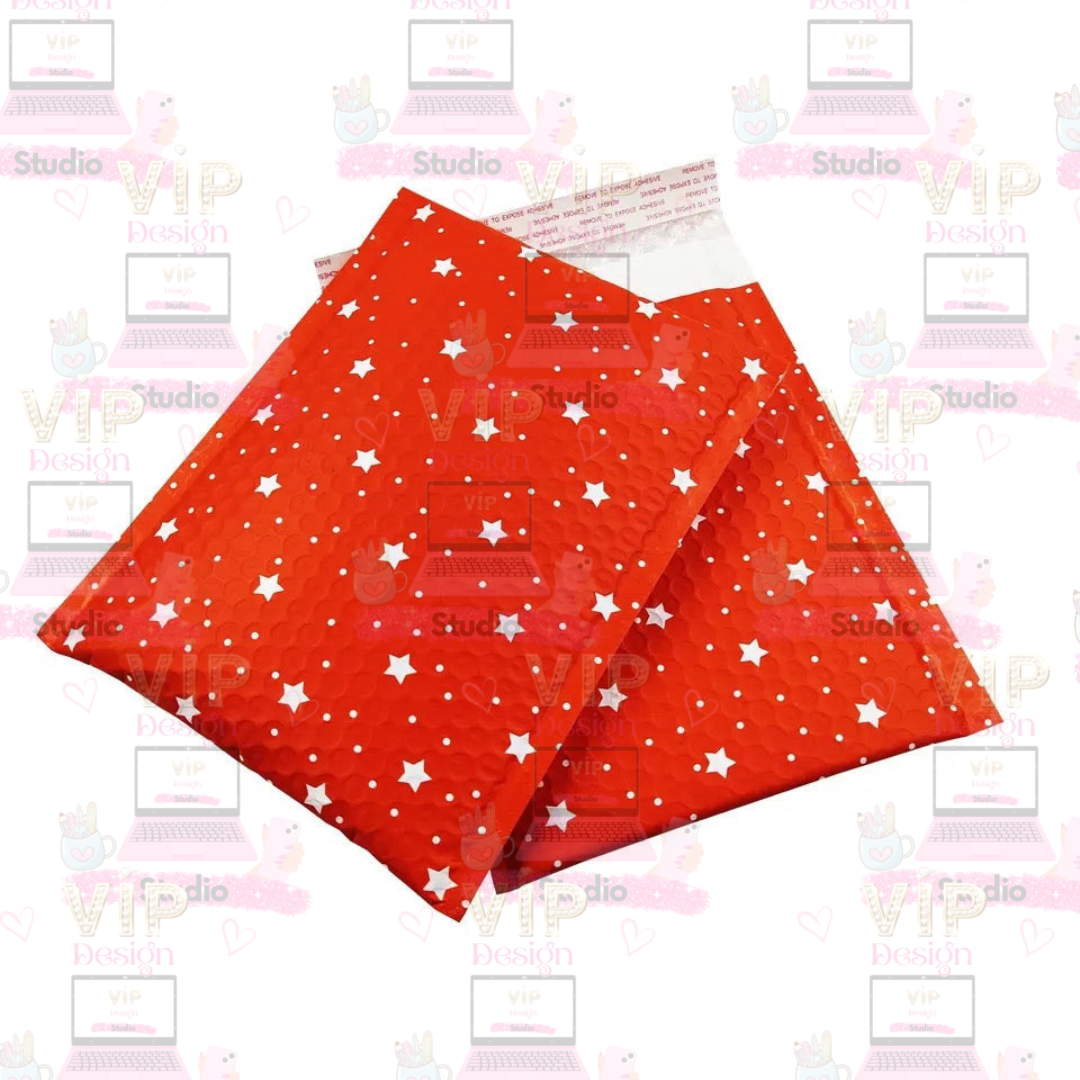 Red Star Bubble Mailers