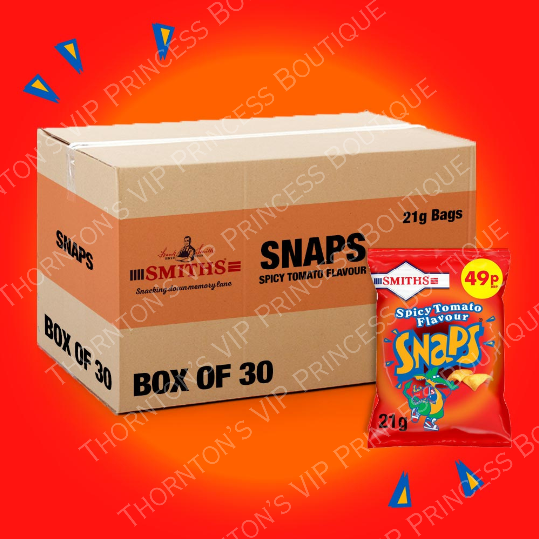 Box Of 30x Smiths Snaps Spicy Tomato