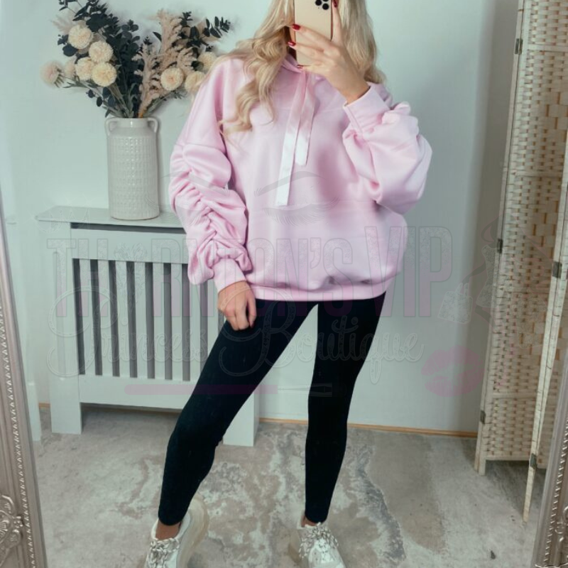 Ava Ruched Sleeved Hoodies