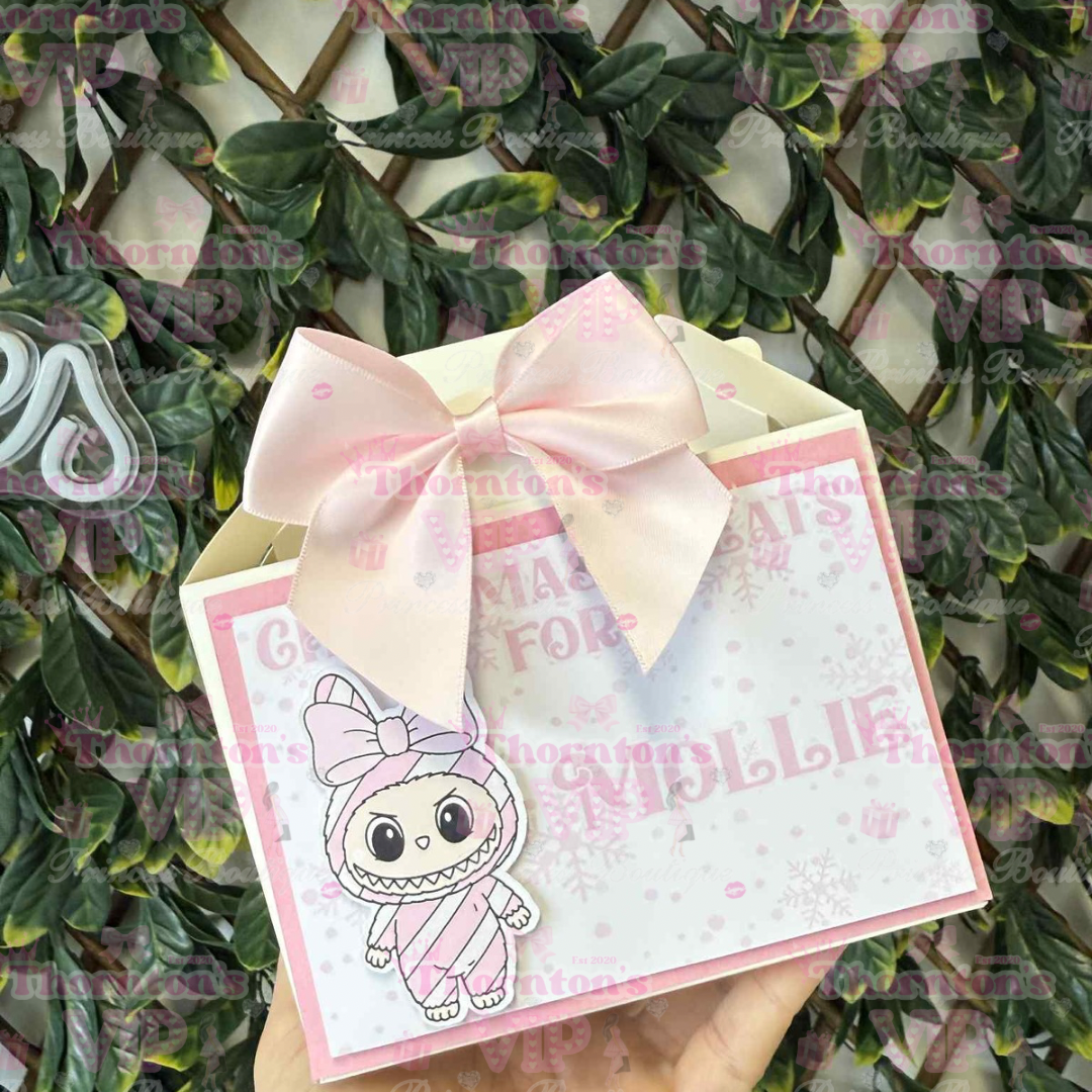 Personalised Christmas Treat Boxes with Bow – Flat Packed Gift Boxes in Multiple Designs