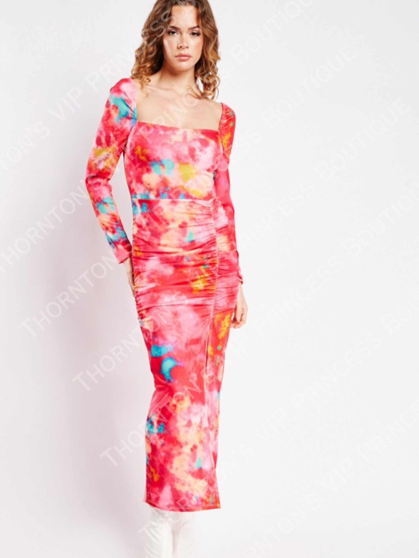 The Dyed Print Maxi Dress