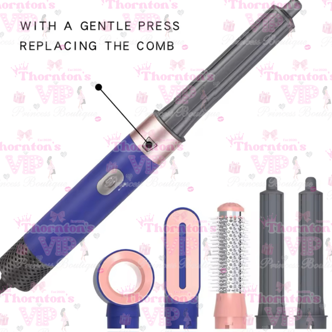 5 in 1 Hair Dryer Styler – Multifunctional Hot Air Brush for Drying, Curling, Straightening & Volumising