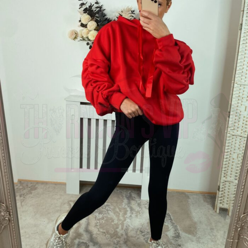 Ava Ruched Sleeved Hoodies