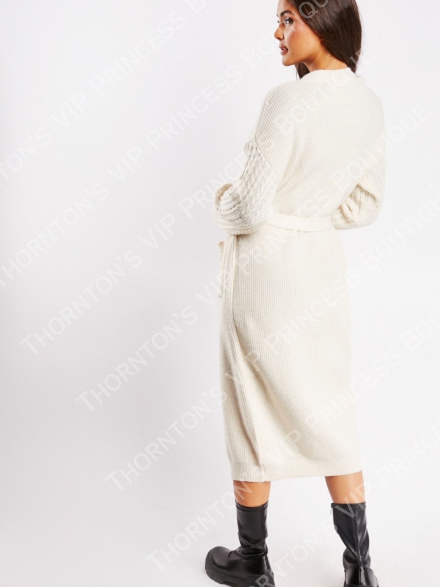 Cable Knit Sleeve Cardigan