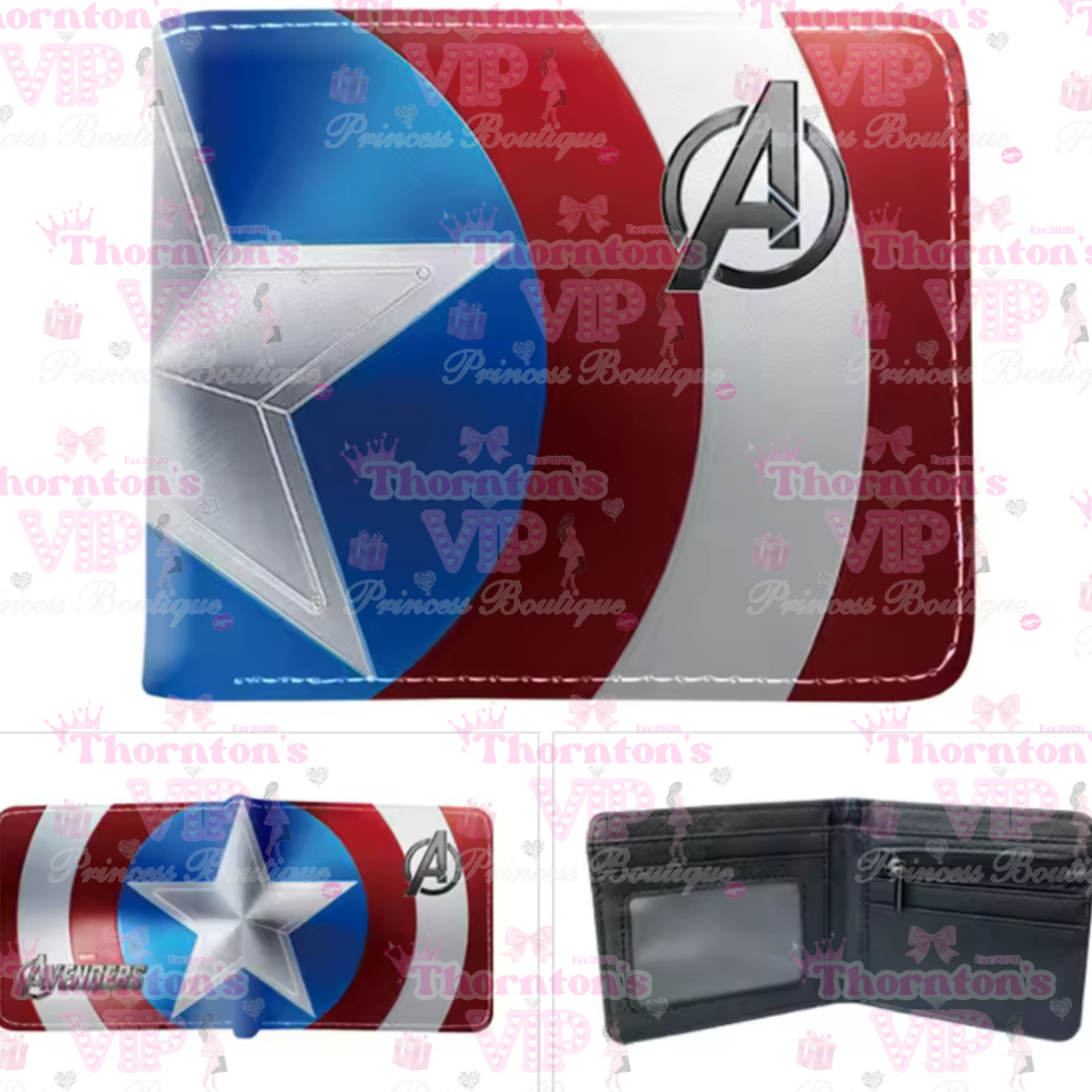 Men’s Superhero-Inspired PU Leather Wallet – 7 Character Designs | TVPB’s Prince Collection