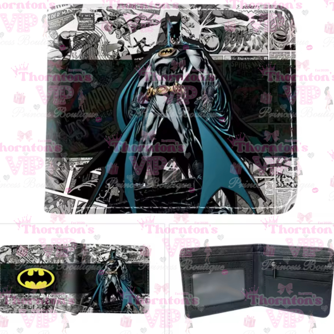 Men’s Superhero-Inspired PU Leather Wallet – 7 Character Designs | TVPB’s Prince Collection