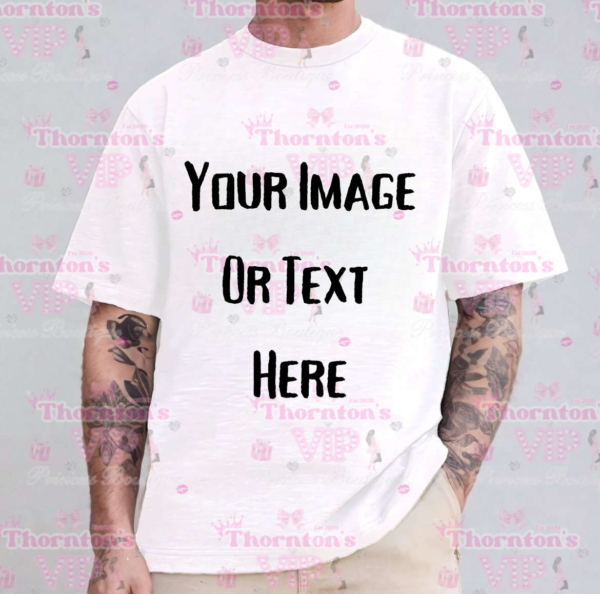 Men’s Custom Upload Your Own Design T-Shirt