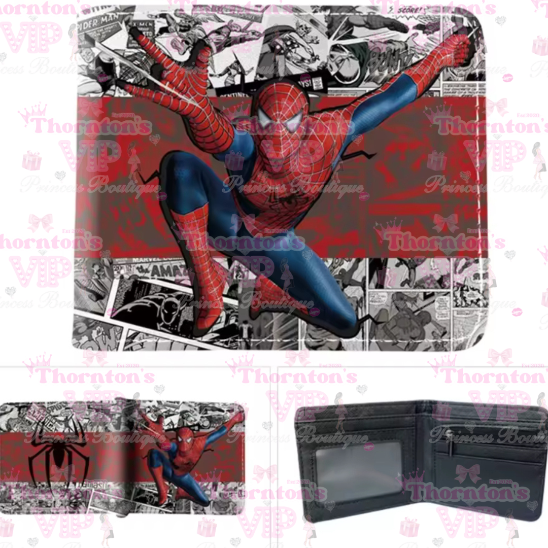 Men’s Superhero-Inspired PU Leather Wallet – 7 Character Designs | TVPB’s Prince Collection