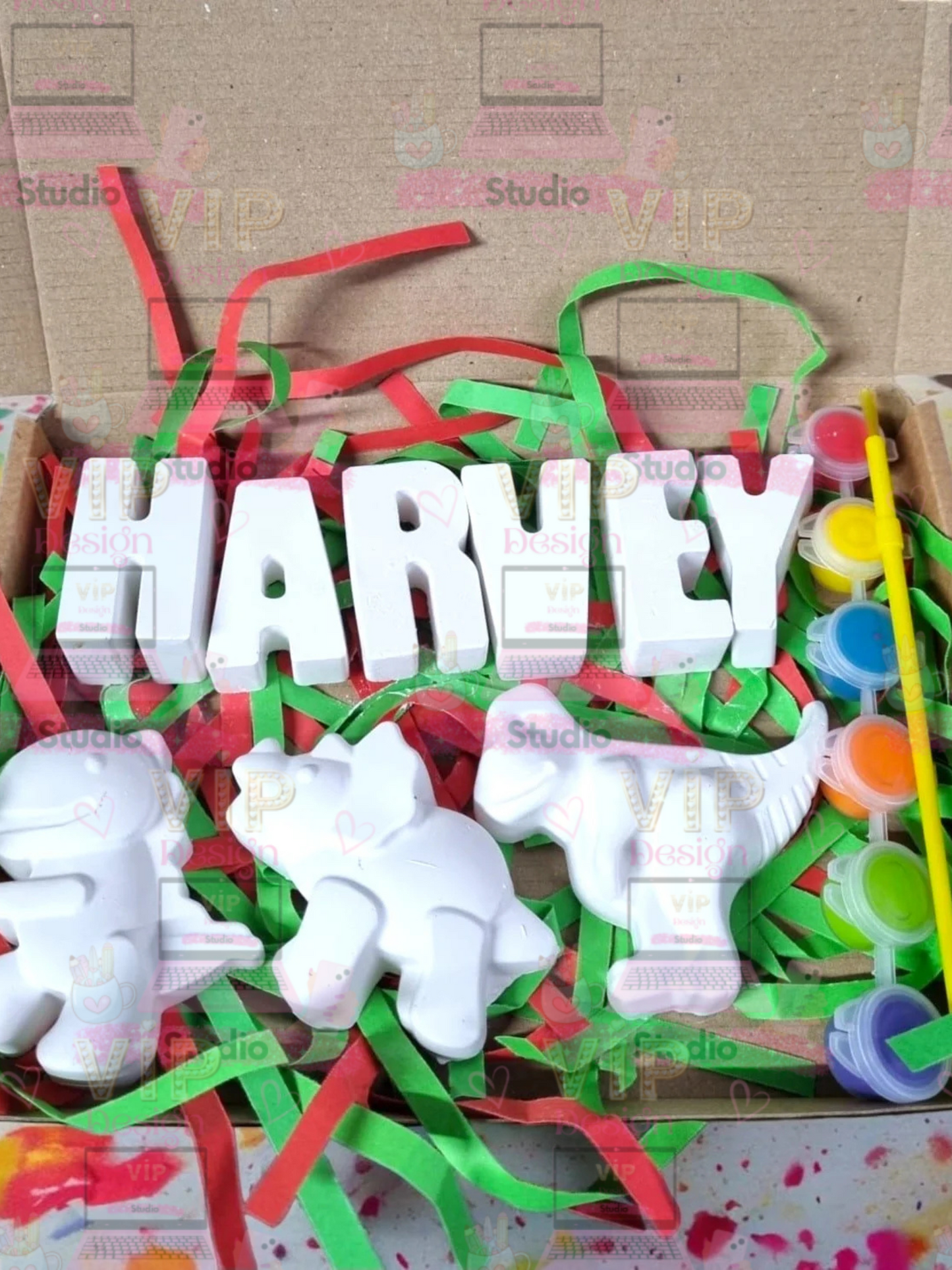 Paint Your Own Name Clay Box