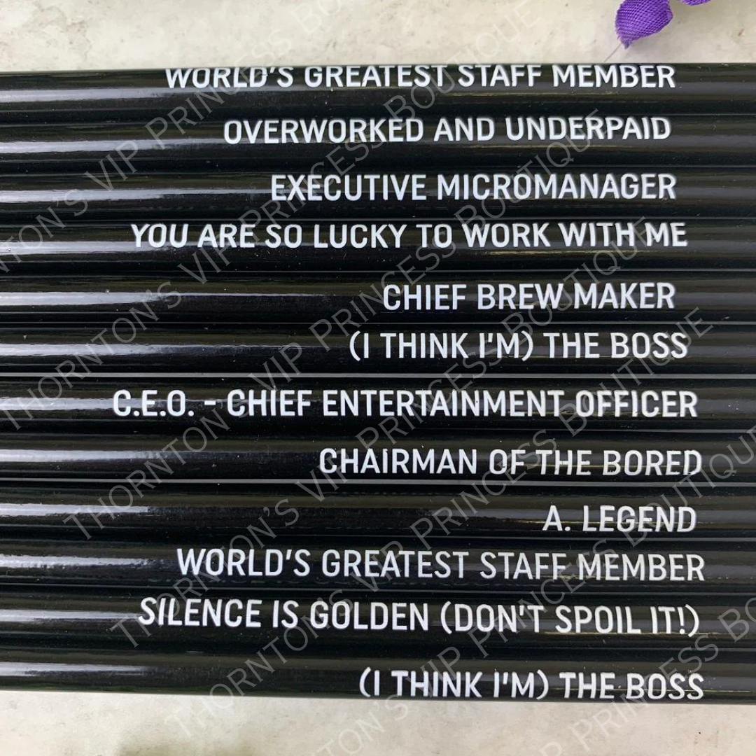 Workplace Funny Quote Pencils - Set Of Four