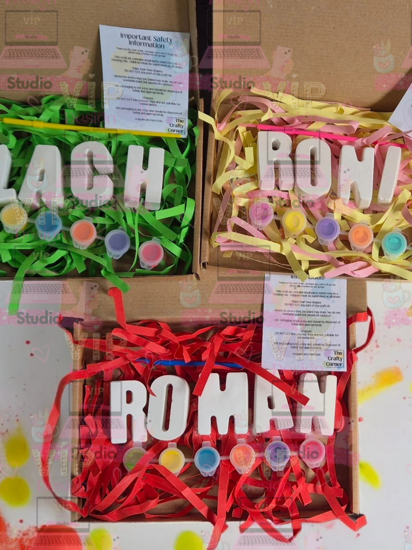 Paint Your Own Name Clay Box