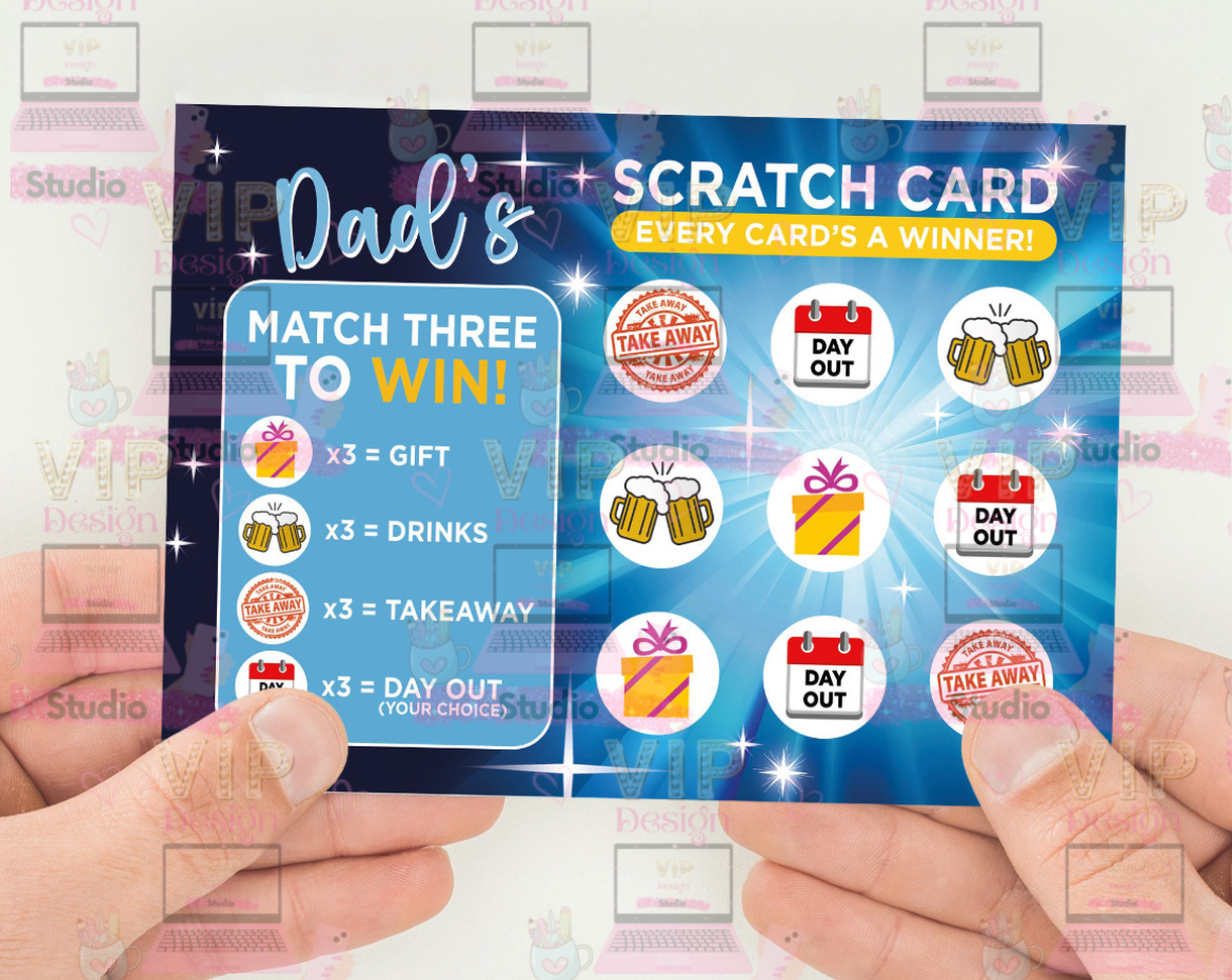 Father’s Day Dad Scratch Card – Fun & Personalised Surprise Gift for Dad