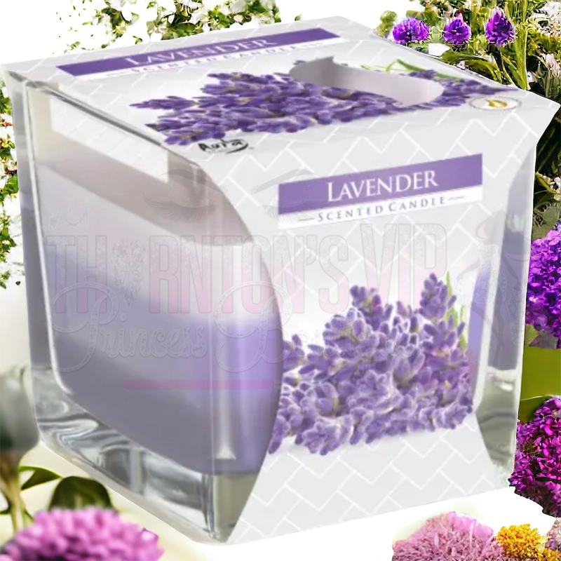 Large Glass Square Double Wick Candles - Different Scents