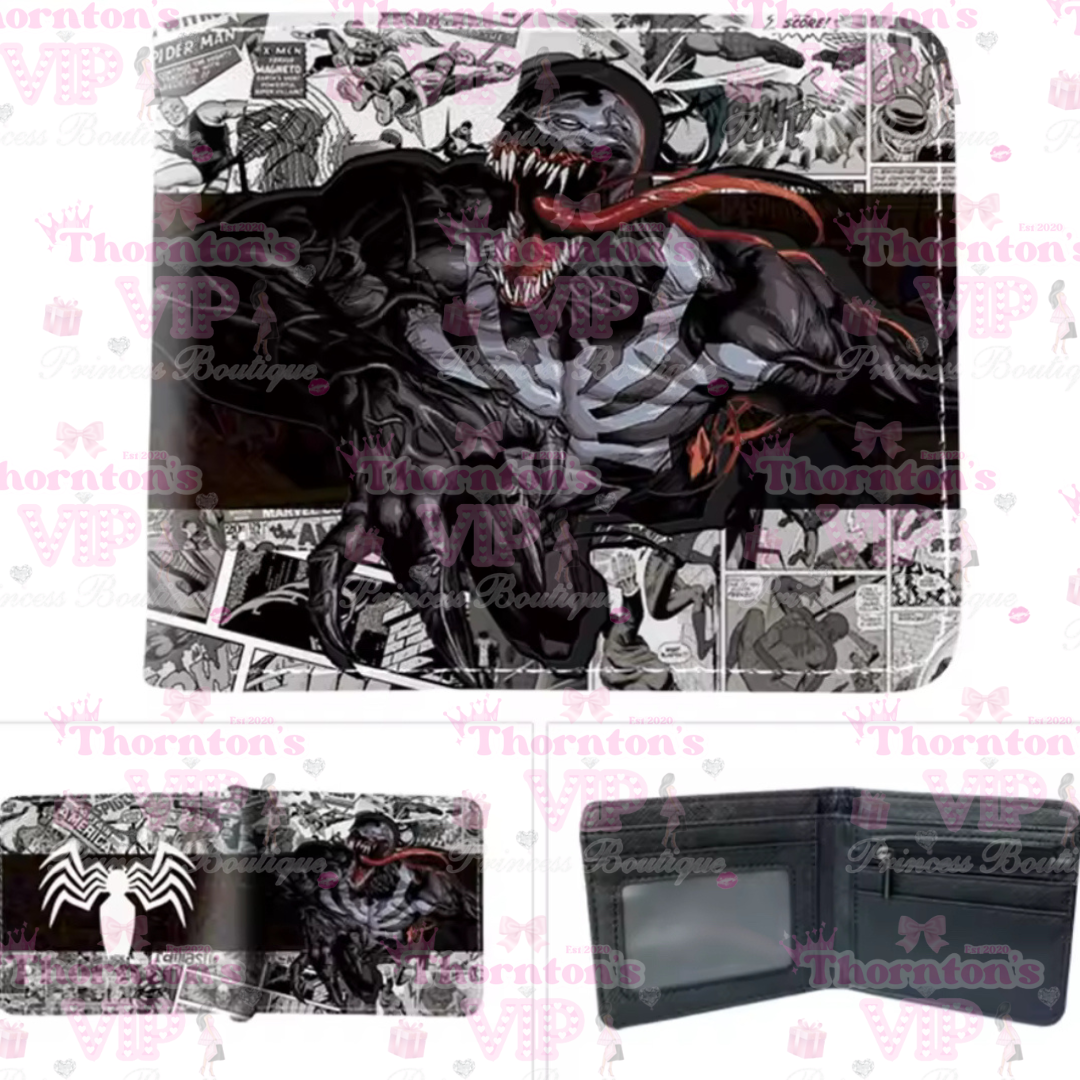 Men’s Superhero-Inspired PU Leather Wallet – 7 Character Designs | TVPB’s Prince Collection