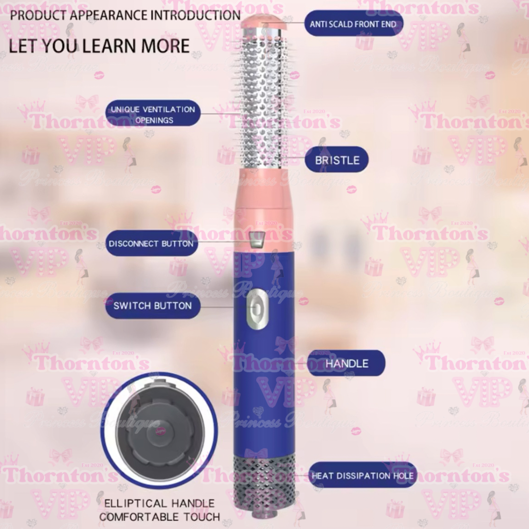 5 in 1 Hair Dryer Styler – Multifunctional Hot Air Brush for Drying, Curling, Straightening & Volumising