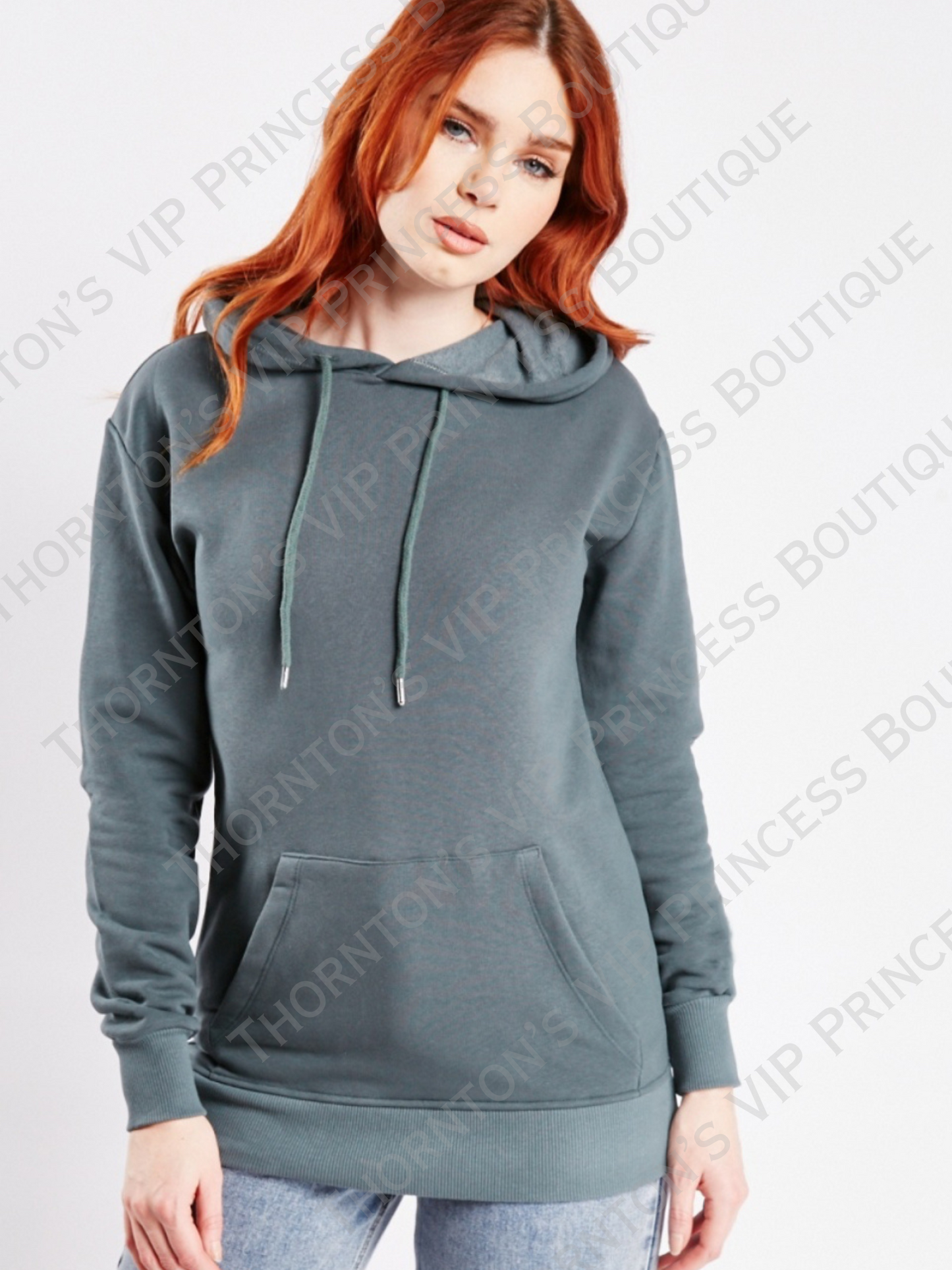 Casual Drawstring Neck Hoodie