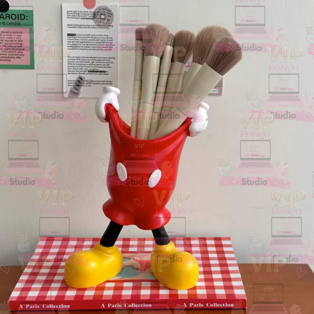 Cute Cartoon Character Pen & Makeup Brush Holder – Fun Desk or Vanity Organiser in 3 Designs