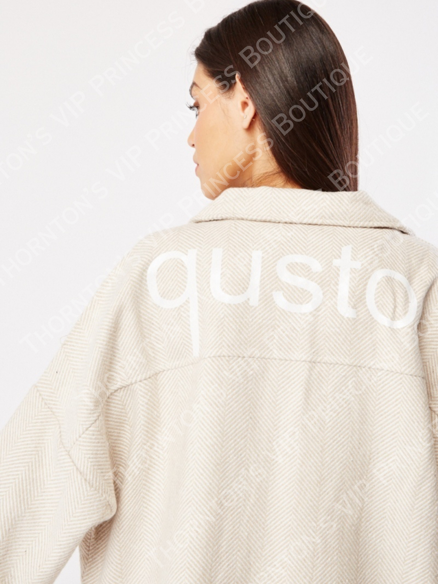 Asymmetric Striped Shacket