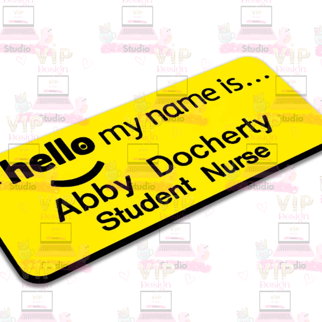 Engraved Custom Hello My Name Is…Badge