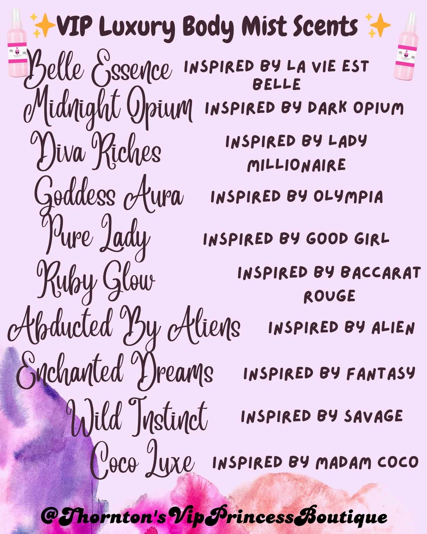 🔥MEGA HOT SELLING!!🔥 VIP Luxury Body Mists - Choice Of Scents