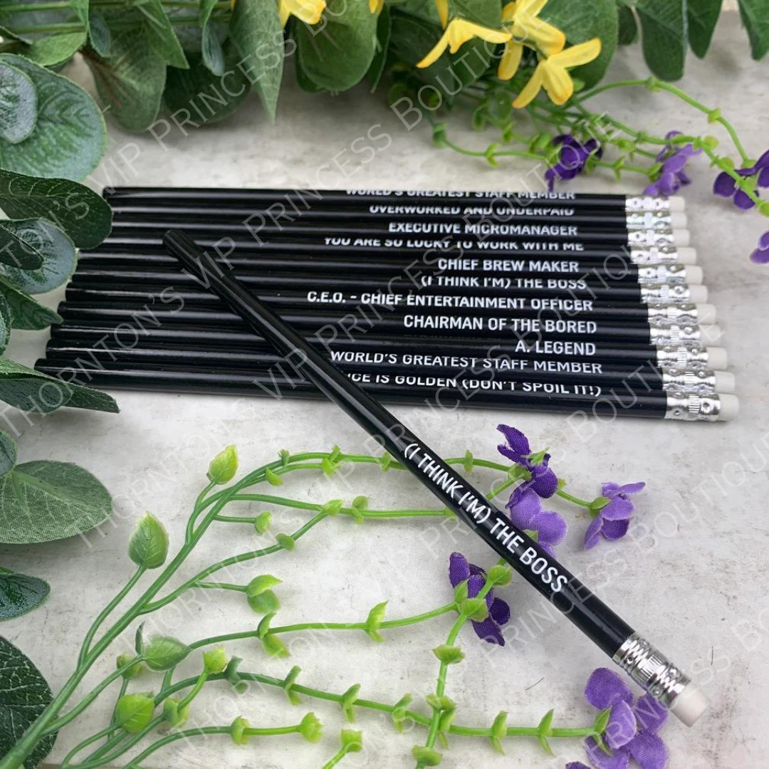 Workplace Funny Quote Pencils - Set Of Four