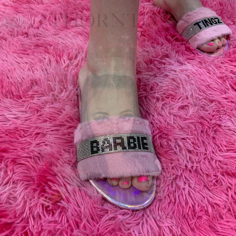 Holo Chic Barbie Tingz Sliders