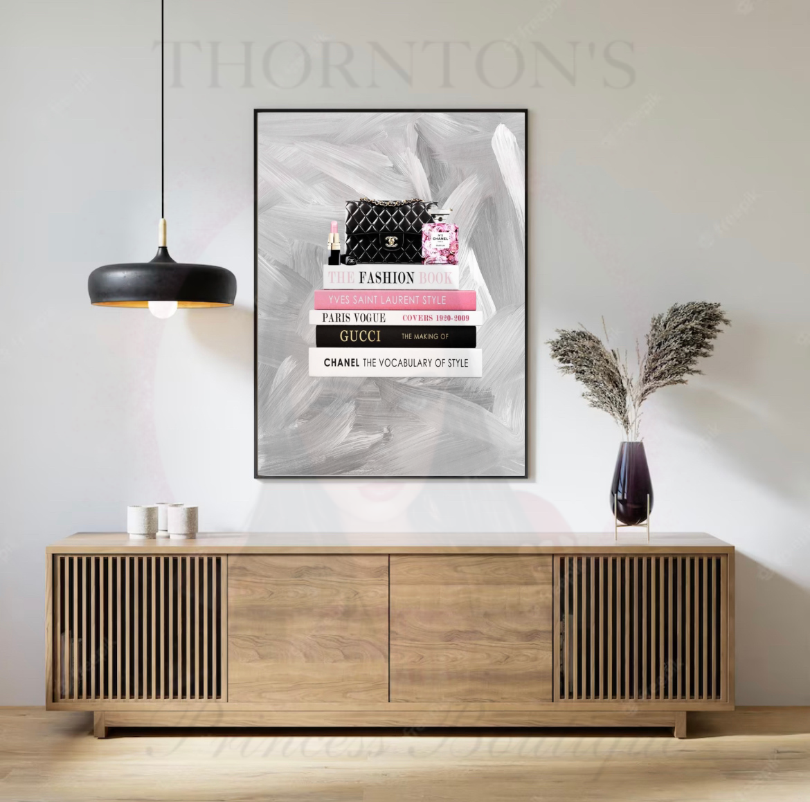 Designer Book Stack Digital Print