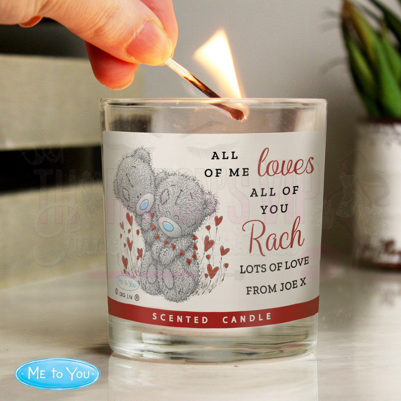 Personalised Me To You Valentine Scented Jar Candle