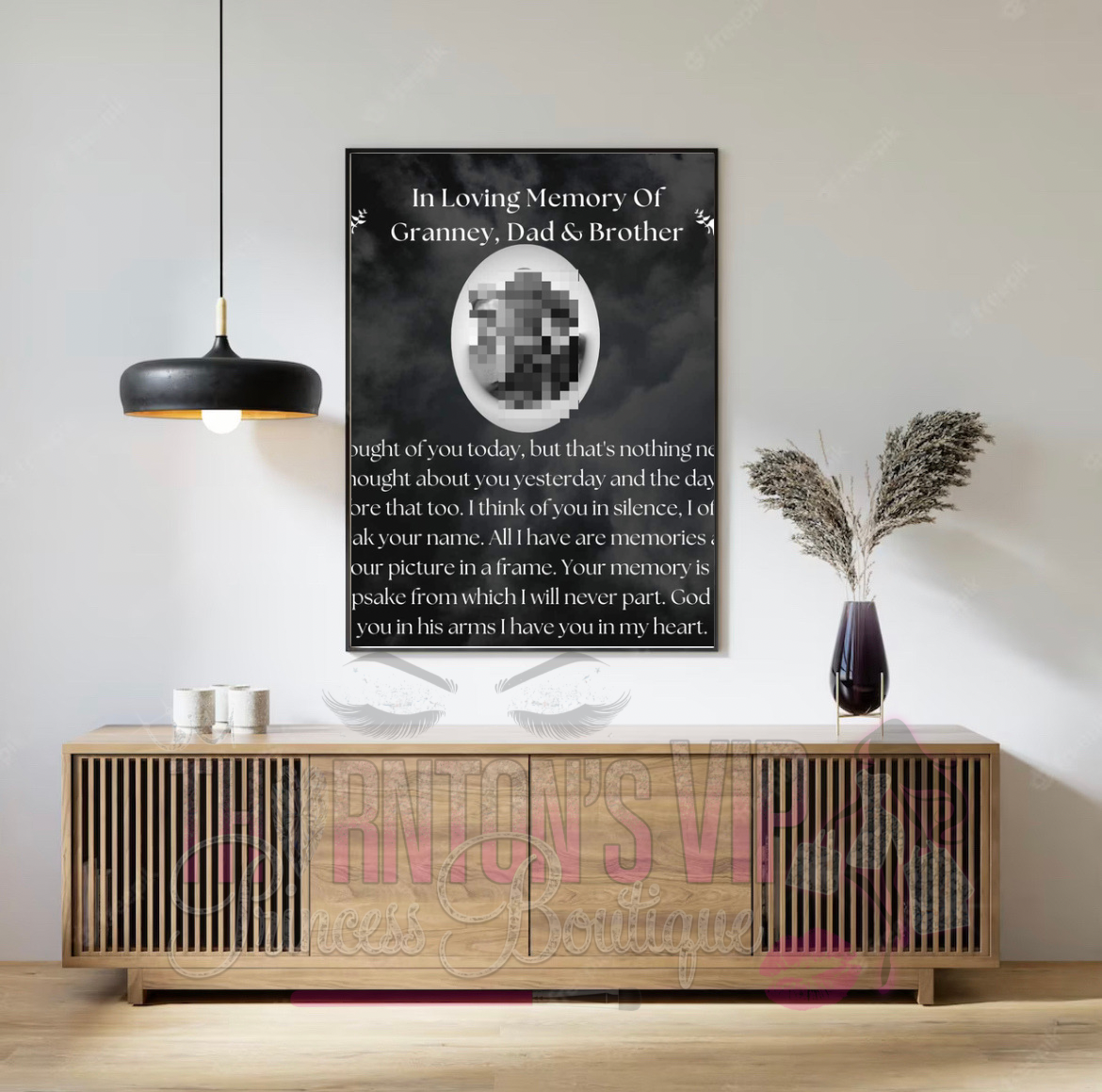 In Loving Memory Personalised Memorial Photo Print
