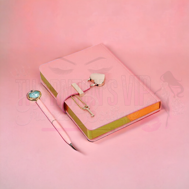 Blush Love Secrets - Pink Heart Lock Journal & Pen Set