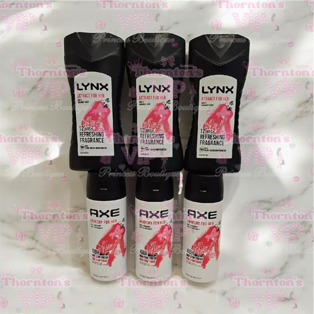 Women’s Lynx Axe X3 Body Wash & X3 Deodorant Set