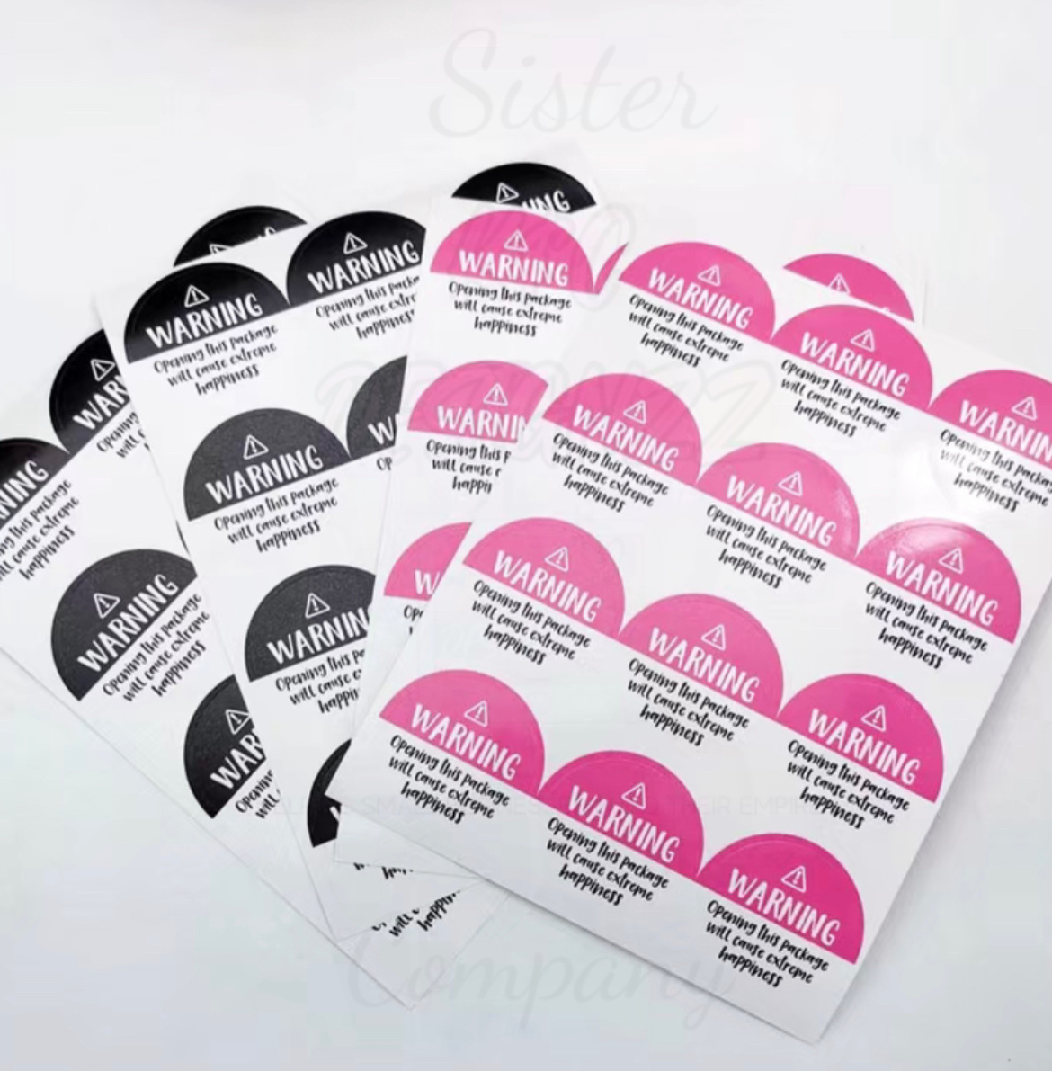 Warning: Extreme Happiness Unleashed Circle Stickers