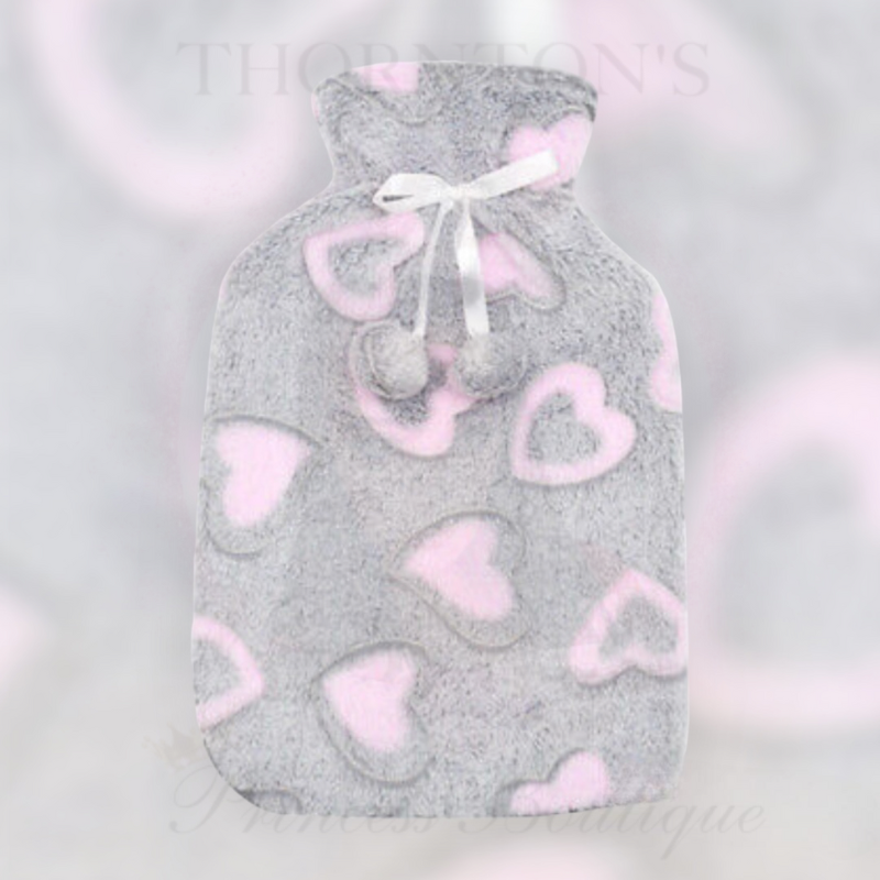Pink Heart Warmth Hug Hot Water Bottle