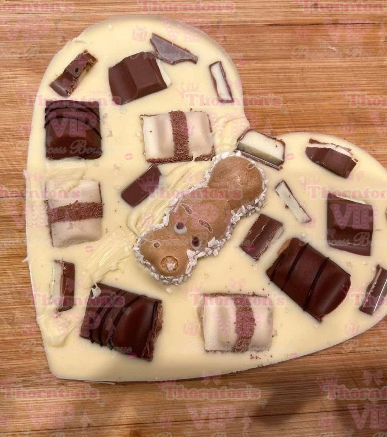 Kinder Bueno Topped Giant Heart Slab