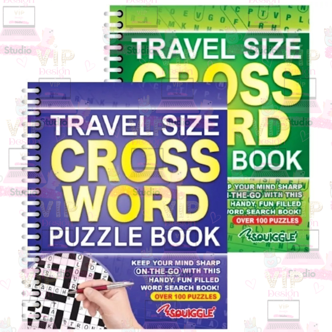 Travel Size Crossword Puzzle Books - Set Of Two