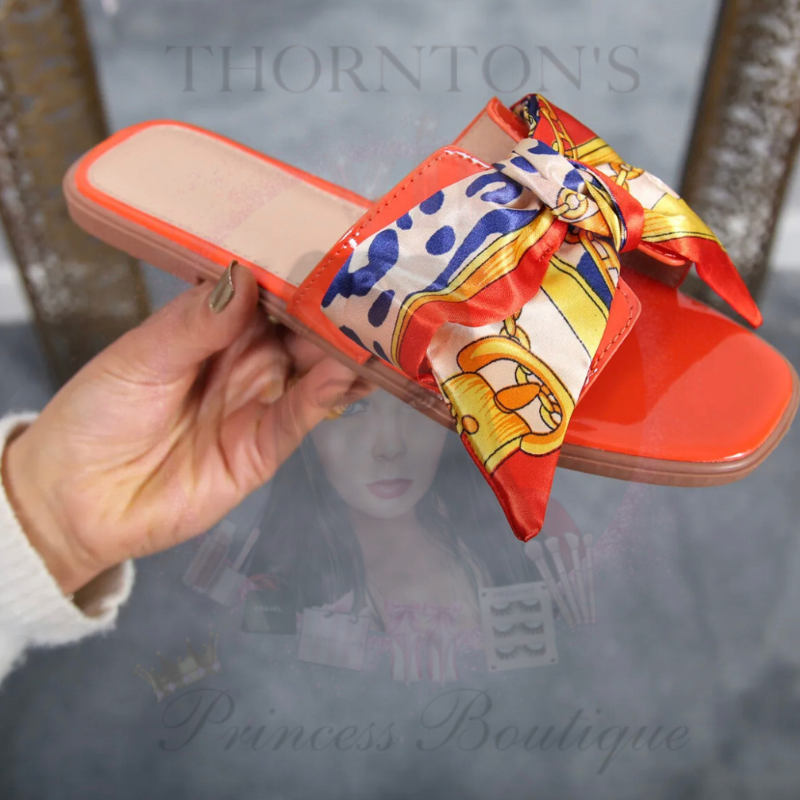 Satin Bow Sandals