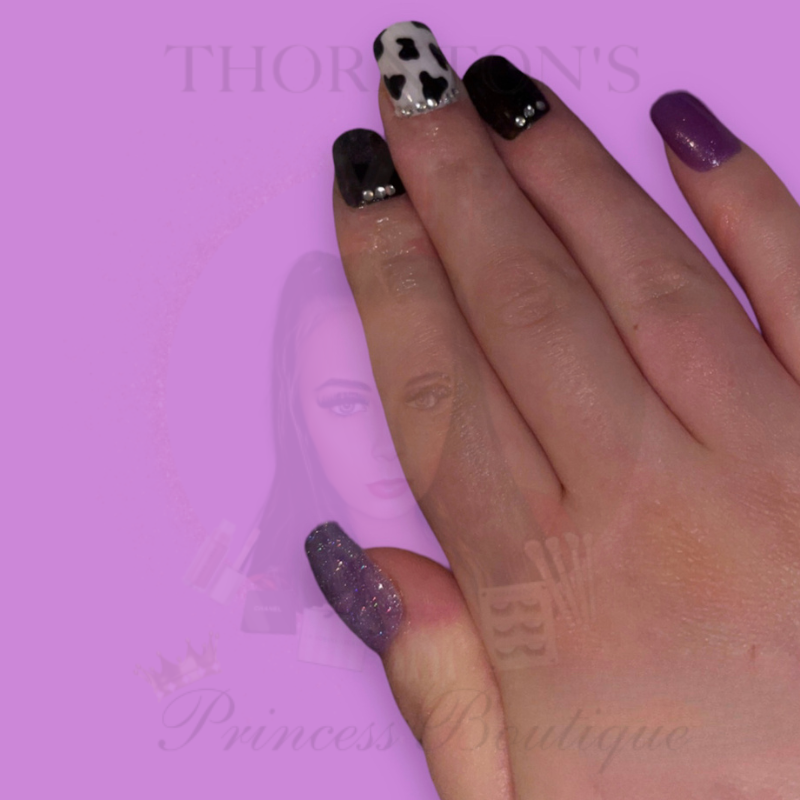 Glamorous Purple Fusion Mix Nails