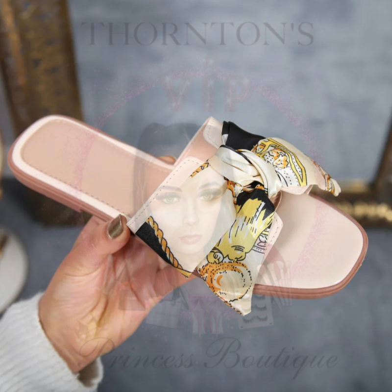Satin Bow Sandals