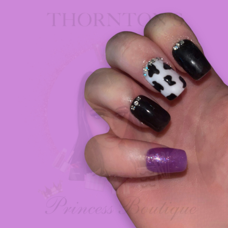 Glamorous Purple Fusion Mix Nails